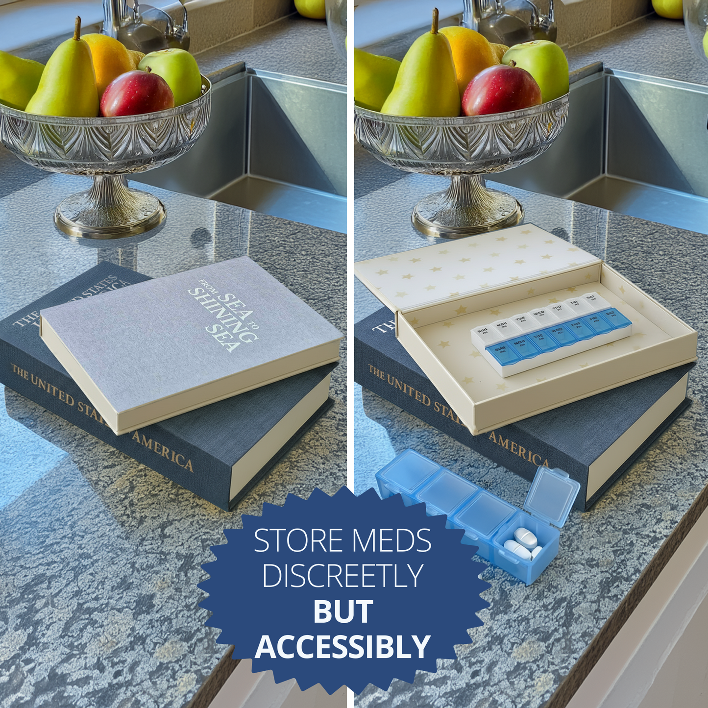 Pill Organizer Hidden Storage